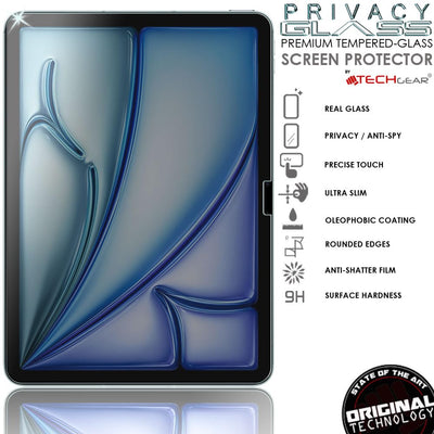 Apple iPad Air 13 inch 2025 / 2024, 7th & 6th Generation Anti Spy, Privacy Tempered Glass Screen Protectors