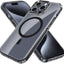 [Mag Fusion] Shockproof, Anti-Scratch, Slim & Light, Gel Bumper & Clear Hard Back Compatible with MagSafe Case Cover for iPhone 15 Pro Max 6.7"