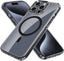 [Mag Fusion] Shockproof, Anti-Scratch, Slim & Light, Gel Bumper & Clear Hard Back Compatible with MagSafe Case Cover for iPhone 15 Pro Max 6.7"