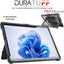 [DuraTUFF Case] Tough Rugged HEAVY DUTY Armour Shockproof Impact Case with Hand Strap, Shoulder Strap & Stand Cover for Microsoft Surface Pro 9