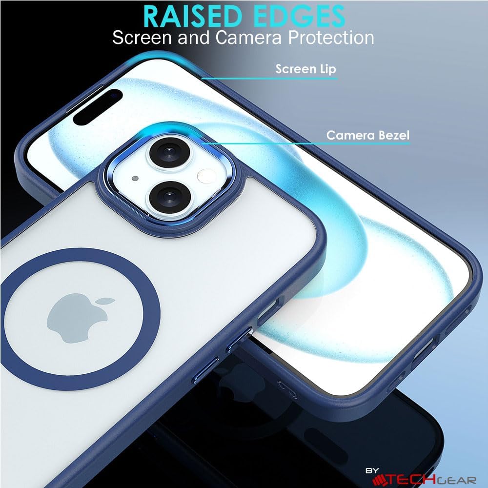 iPhone 15 Plus 6.7" Tough MagSafe Case [Magnetic Fusion] Premium Tough Rugged Protective Case Slim Heavy Duty Protection with Clear Back