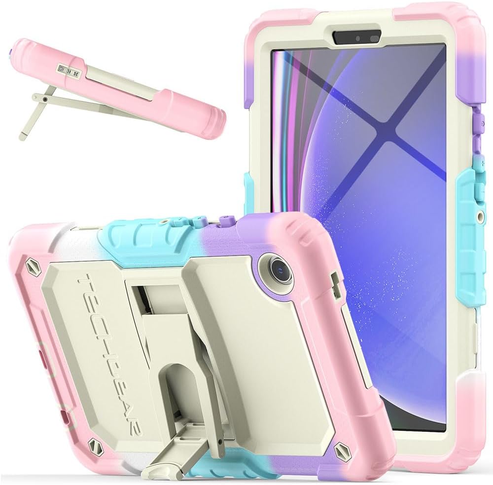 [ArmourSHIELD Case] Full Body Tough Rugged Case with Folding Stand & Screen Protector For Samsung Galaxy Tab A9 8.7" (SM-X110 / SM-X115)
