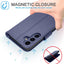 [Leather Wallet Case] Genuine Leather [RFID Blocking] Magnetic Flip Case with Card & Slots and Stand For Samsung Galaxy S24 5G
