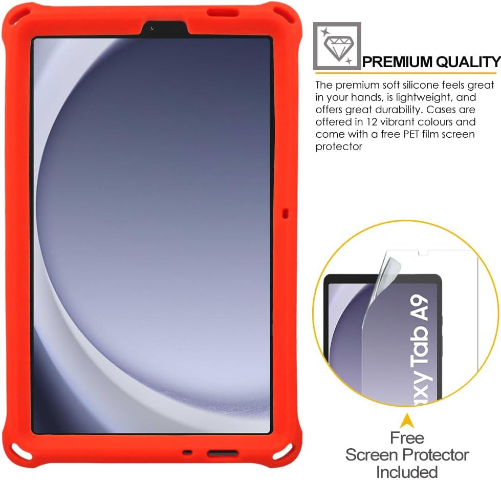 [Bumper Case] Shockproof Soft Easy Grip Case for Samsung Galaxy Tab A9 8.7" (SM-X110 / SM-X115)