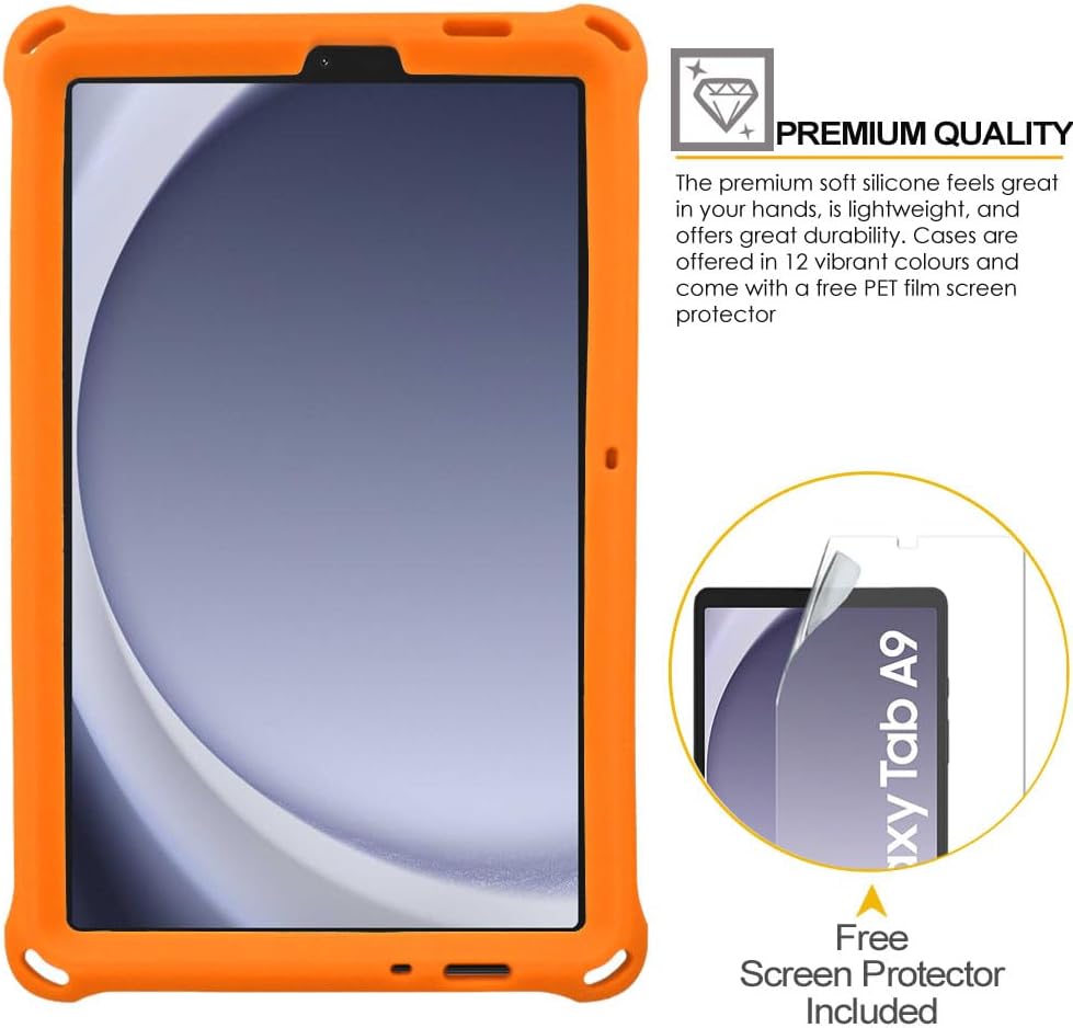 [Bumper Case] Shockproof Soft Easy Grip Case for Samsung Galaxy Tab A9 8.7" (SM-X110 / SM-X115)