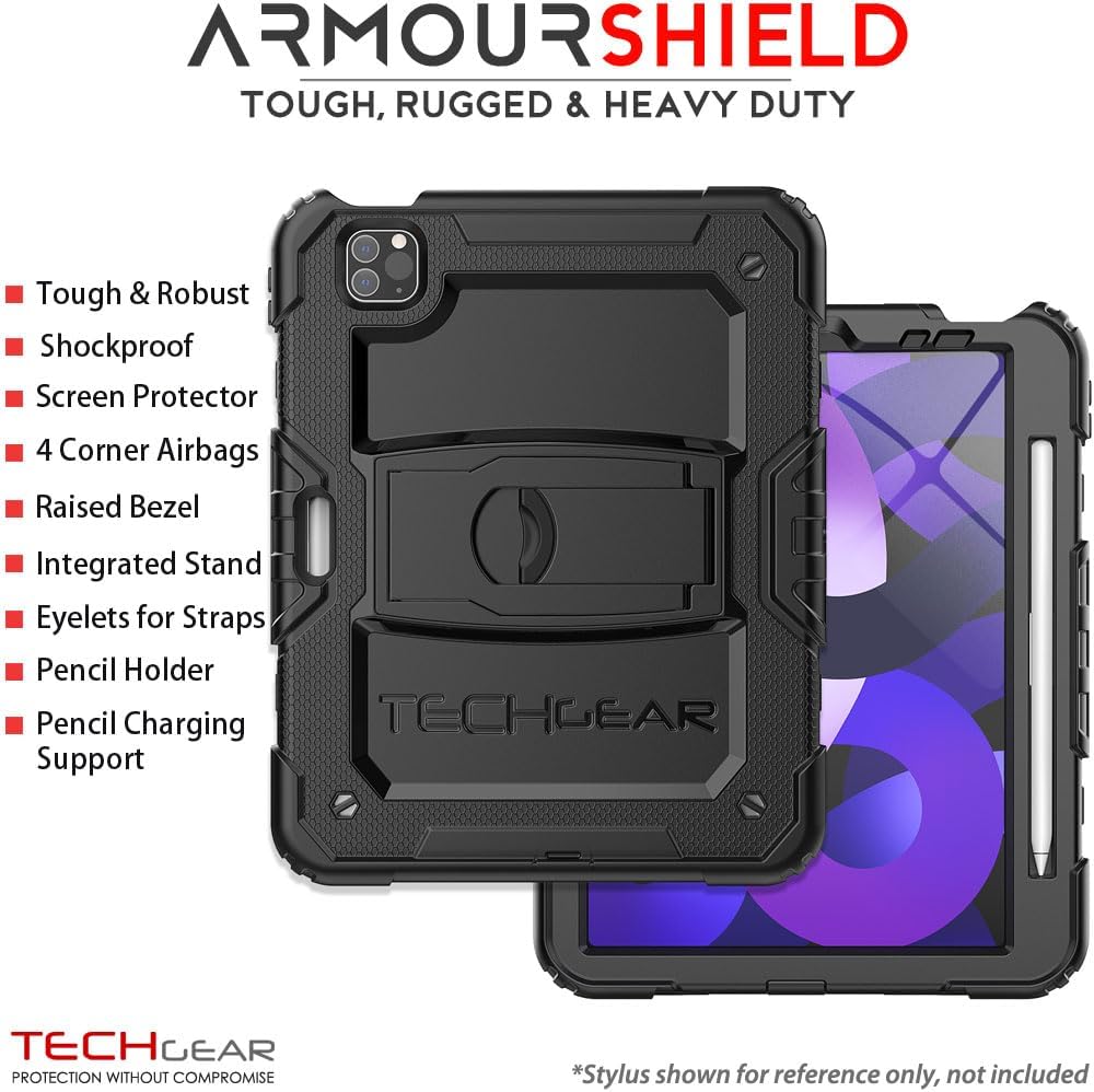 [ArmourSHIELD] Full Body Tough Rugged Case with Folding Stand & Protector For Apple iPad Air 10.9" 4th/5th Gen (2022/20) & iPad Pro 11" 4th/3rd Gen
