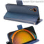 [Leather Wallet Case] Protective Cover with Cash & Card Holder, Stand and Wrist Strap For Samsung XCover 7 5G