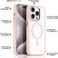 iPhone 15 Pro Max Tough MagSafe Case [Magnetic Fusion] Premium Tough Rugged Protective Case Slim Heavy Duty Protection with Clear Back