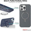 Premium Liquid Silicone Shockproof Anti-Scratch Magnetic Kickstand Case, Soft Microfibre Lining, Compatible with MagSafe Case for iPhone 15 Pro 6.1"