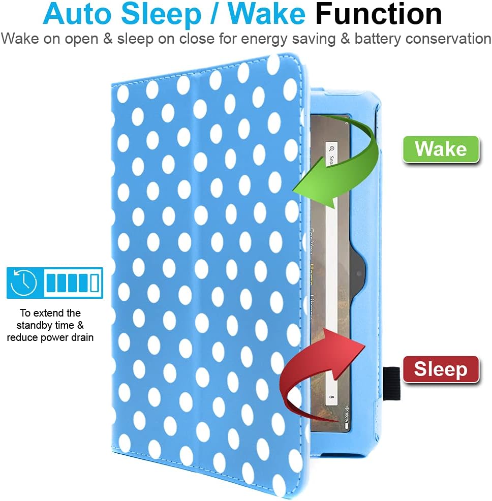[Folio Case] Smart Cover Stand with Auto Sleep/Wake & Hand Strap for Amazon Fire Max 11" 2023 / 13th Generation