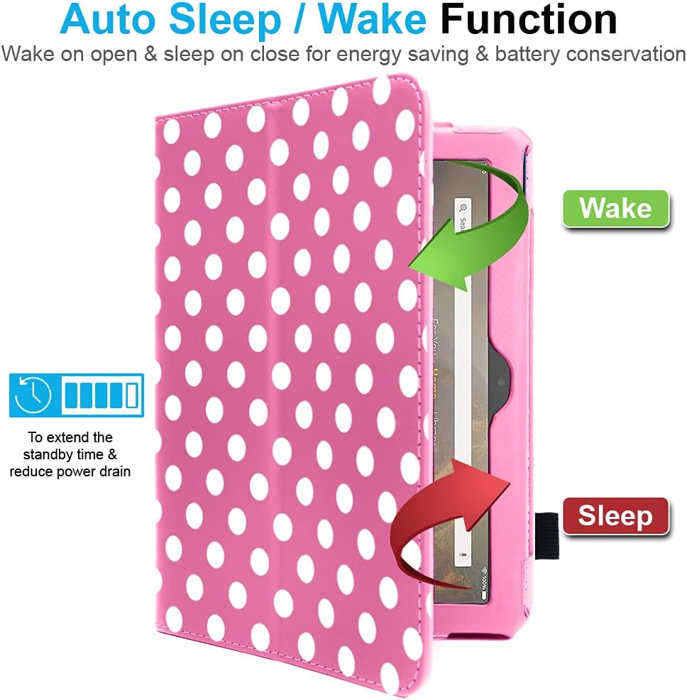 [Folio Case] Smart Cover Stand with Auto Sleep/Wake & Hand Strap for Amazon Fire Max 11" 2023 / 13th Generation