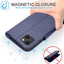[Leather Wallet Case] Genuine Leather [RFID Blocking] Magnetic Flip Case with Card & Slots and Stand For iPhone 15 6.1"