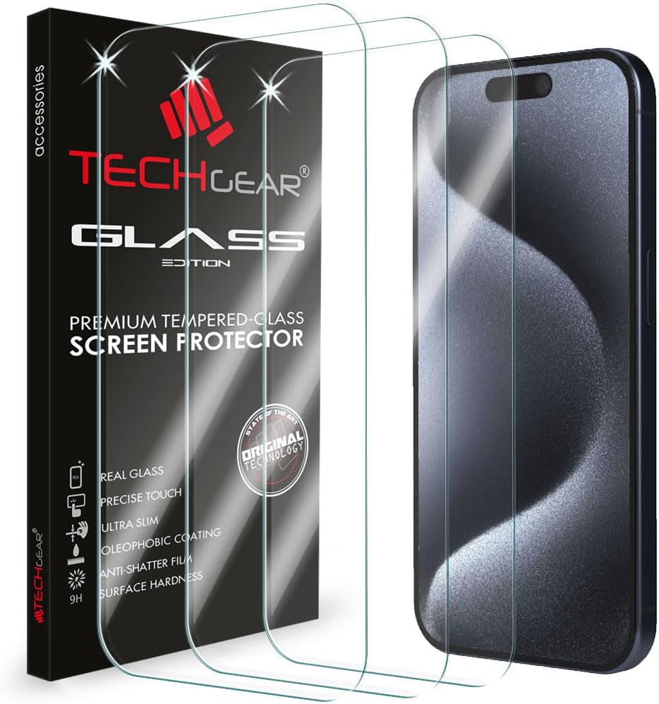 iPhone 15 Pro Max Tempered Glass Screen Protectors