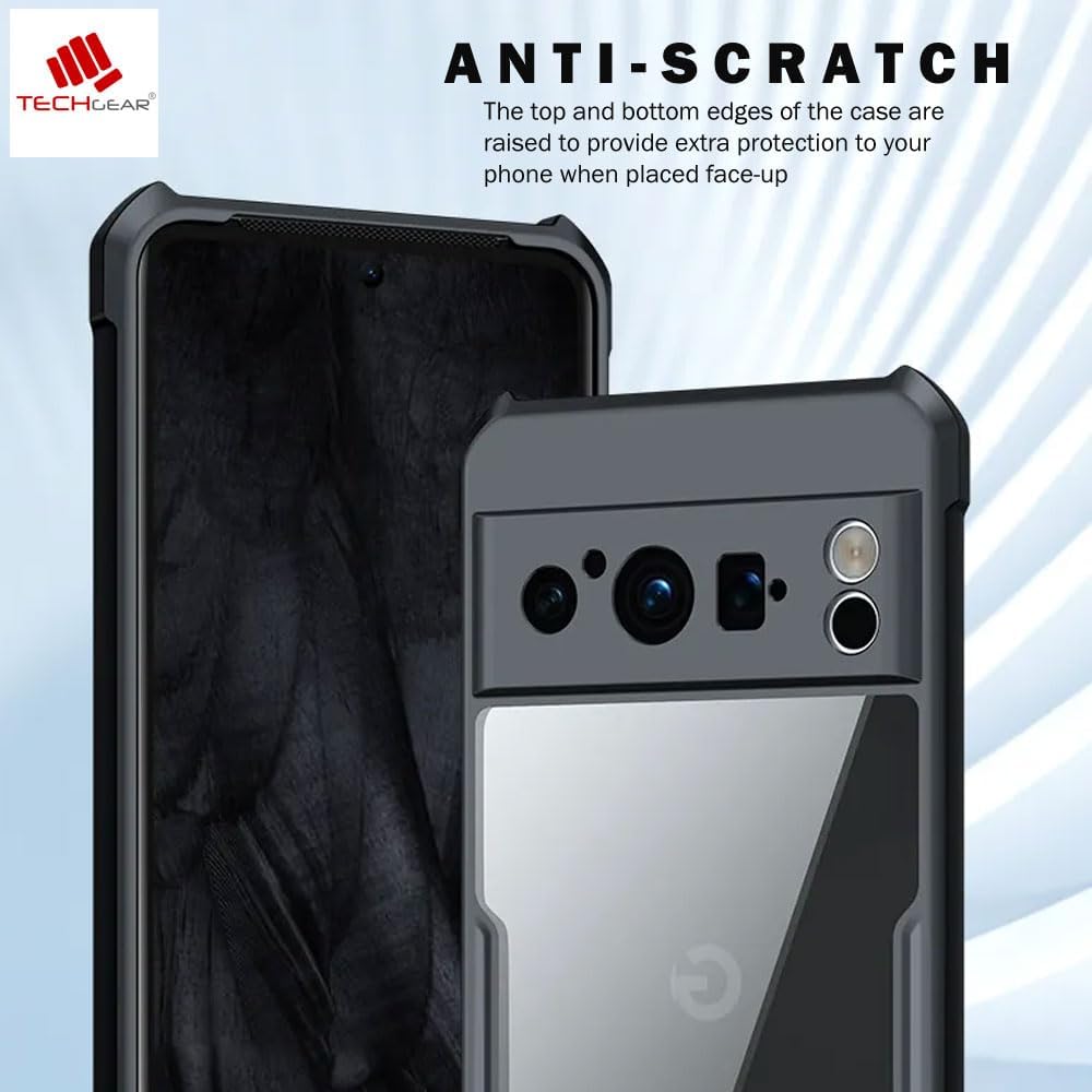 [Fusion Armour Case] Premium Hybrid Tough Heavy Duty, Clear Back, Bumper Case for Google Pixel 8 Pro 5G