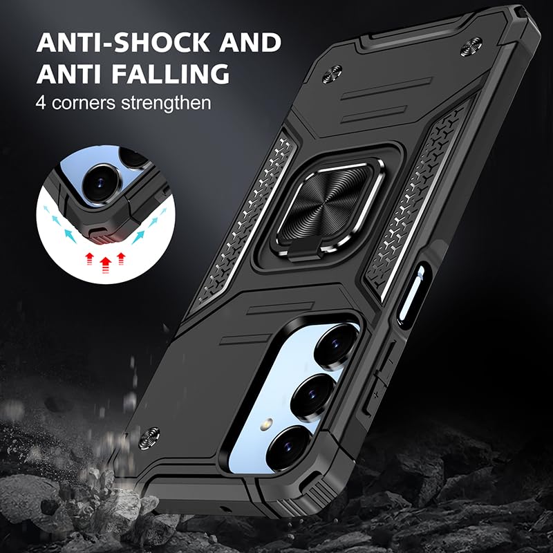 [Tough Armour] Samsung Galaxy A16 5G / A16 4G Military Grade Heavy Duty Protective Case with Magnetic Metal Ring Kickstand