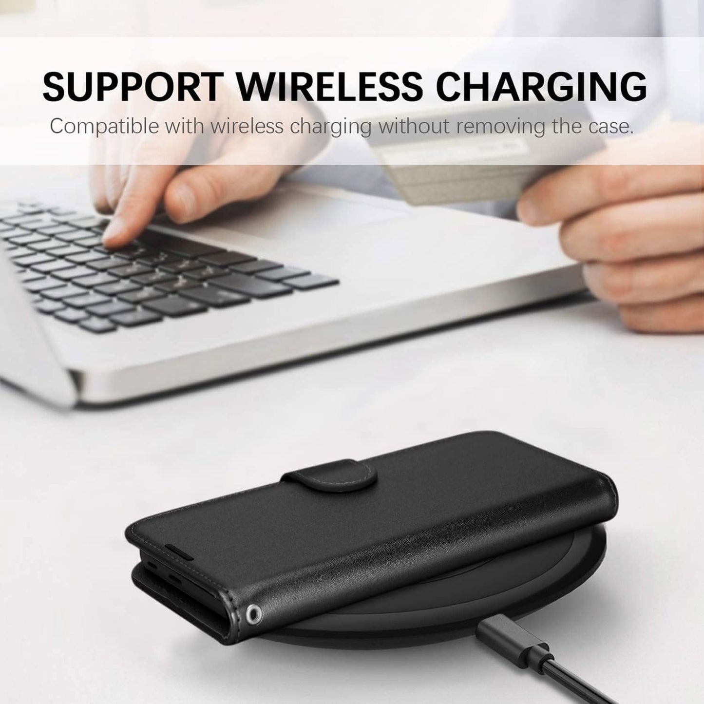 [Wallet Case] Protective Cover with Cash & Card Holder, Stand and Wrist Strap For Honor Magic 5 Pro 5G