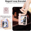 Samsung Galaxy Z Flip 5 Case, Z Flip 5 Leather Case with Leather Finger Holder, Hard PC Shockproof Case