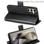 [Leather Wallet Case] Protective Cover with Cash & Card Holder, Stand and Wrist Strap For Samsung Galaxy S24 5G