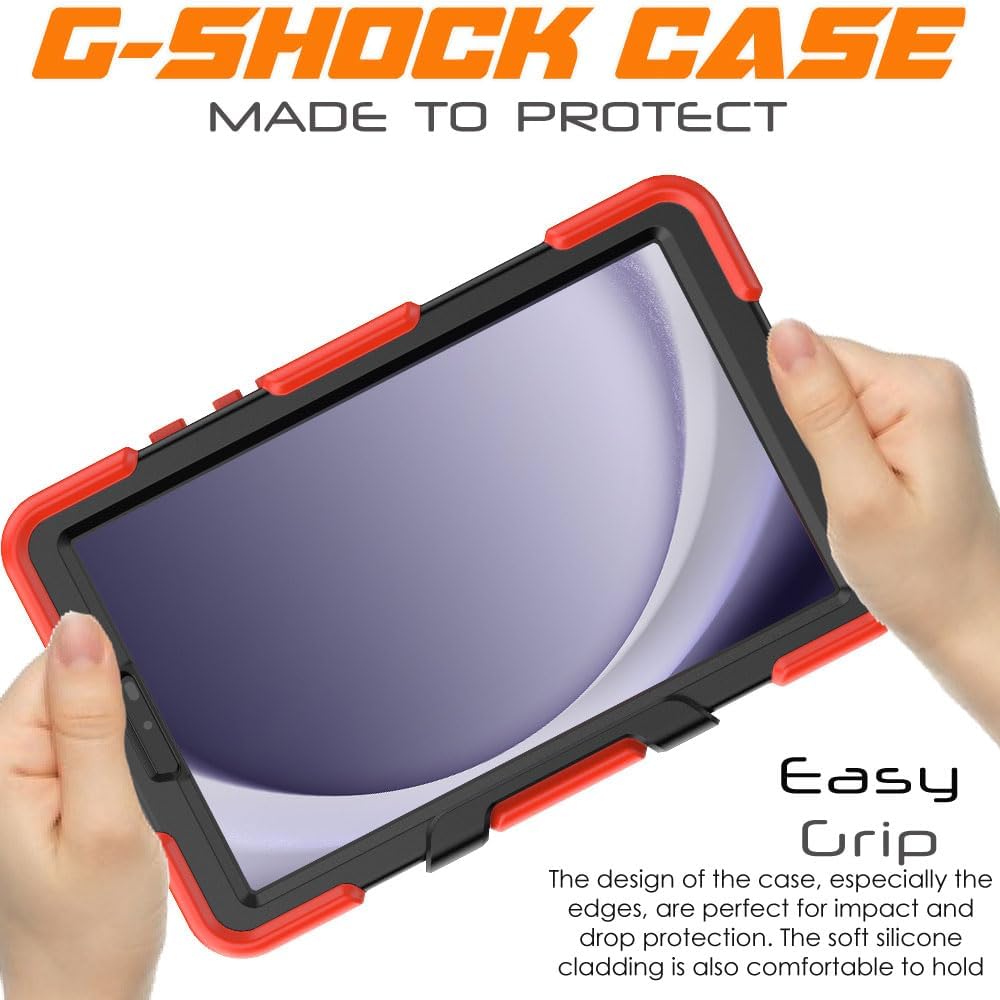 [G-SHOCK Case] Heavy Duty Long Survival Screen Protector Case for Samsung Galaxy Tab A9 8.7" (SM-X110 / SM-X115)