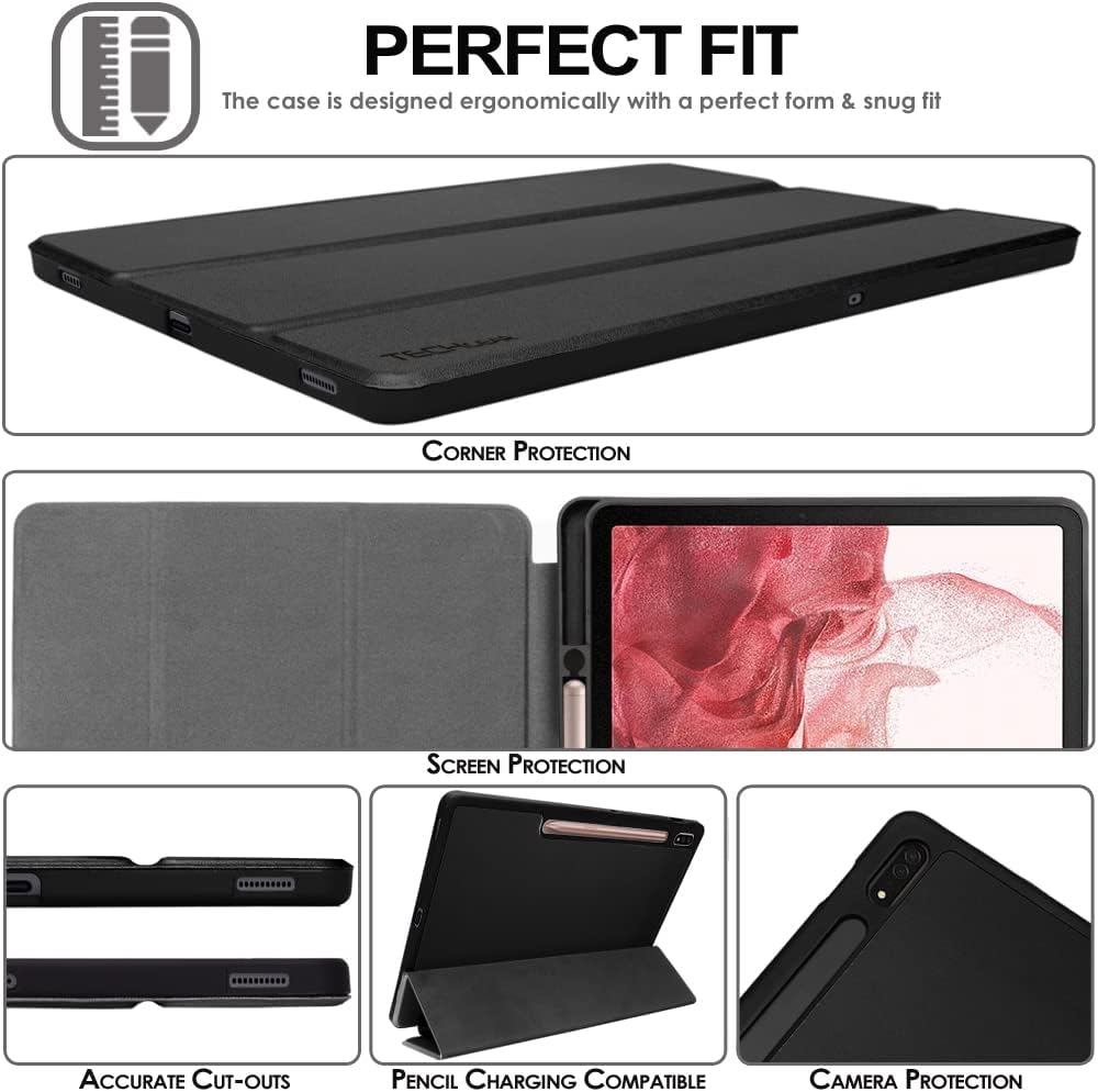 [Smart Case] Slim Stand Cover with Auto Sleep/Wake for Samsung Galaxy Tab S9 Ultra (SM-X910, SM-X916 Series)