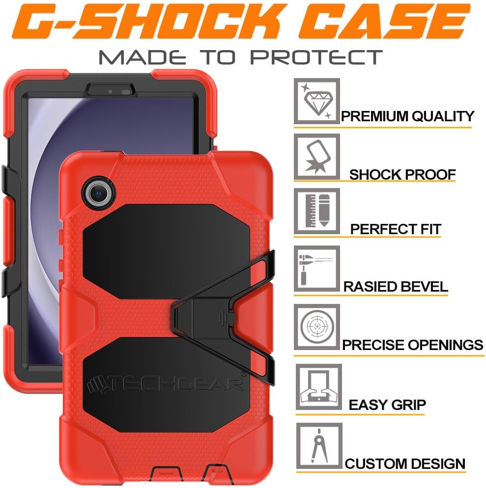 [G-SHOCK Case] Heavy Duty Long Survival Screen Protector Case for Samsung Galaxy Tab A9 8.7" (SM-X110 / SM-X115)