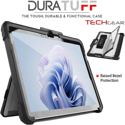 [DuraTUFF Case] Tough Rugged HEAVY DUTY Armour Shockproof Impact Case with Hand Strap, Shoulder Strap & Stand Cover for Microsoft Surface Go 4 3 2