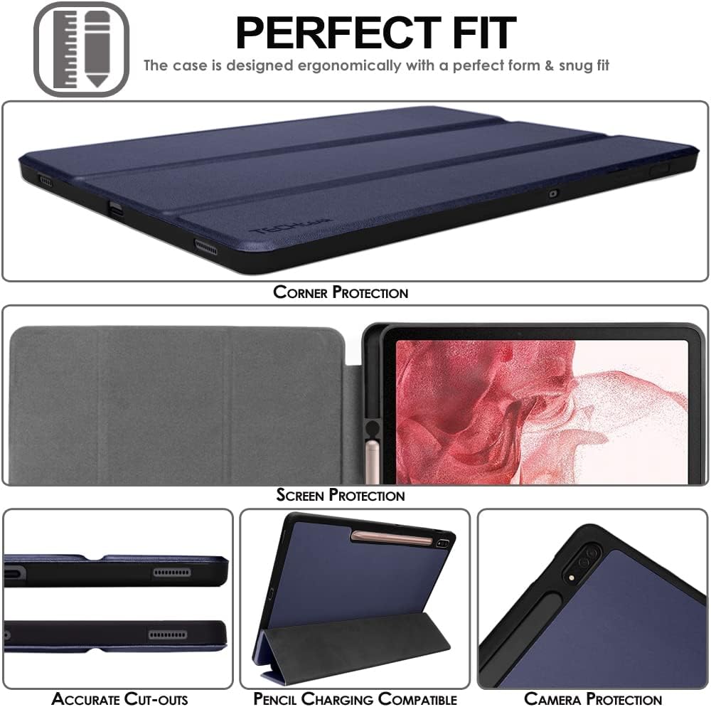 [Smart Case] Slim Stand Cover with Auto Sleep/Wake for Samsung Galaxy Tab S9 Ultra (SM-X910, SM-X916 Series)
