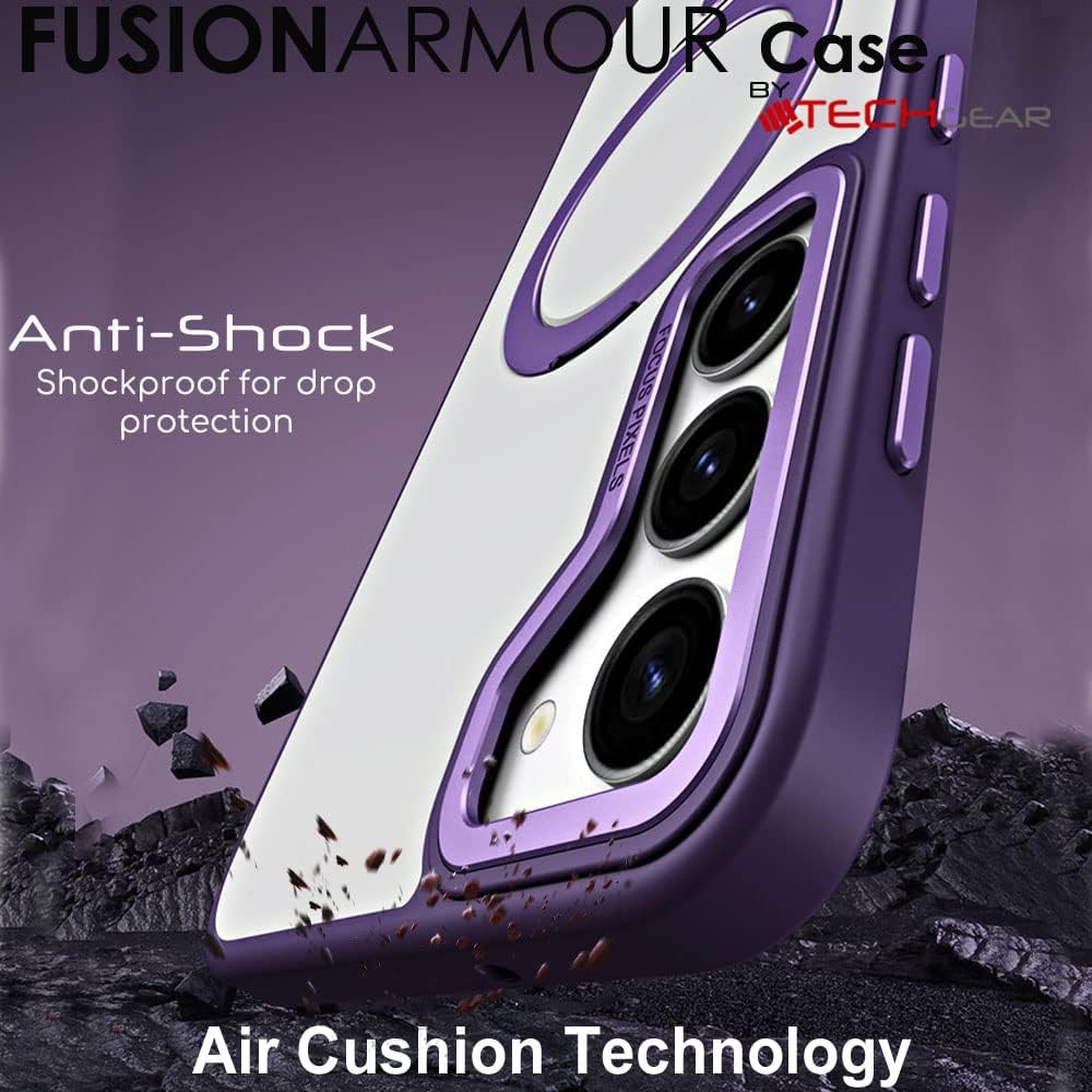 [Fusion Armour Ring] Premium Tough Protective Magnetic Ring Kickstand Case, MagSafe Case for Samsung Galaxy S24 Plus