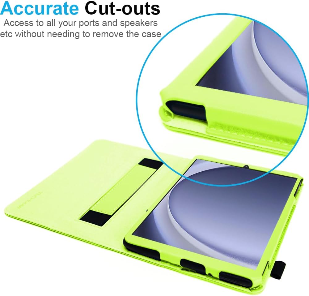 [Folio Case] Smart Cover Stand with Auto Sleep/Wake & Hand Strap for Samsung Galaxy Tab A9 Plus 11" (SM-X210 / SM-X215)