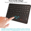[Active Strike Pro] French AZERTY Slim Bluetooth Wireless Keyboard with Mouse Touchpad