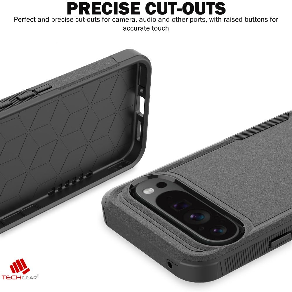 [Tough Armoured] Rugged, Sturdy [Heavy Duty Protection] [Non-Slip] 2-Layer Impact Phone Case for Google 9 Pro XL