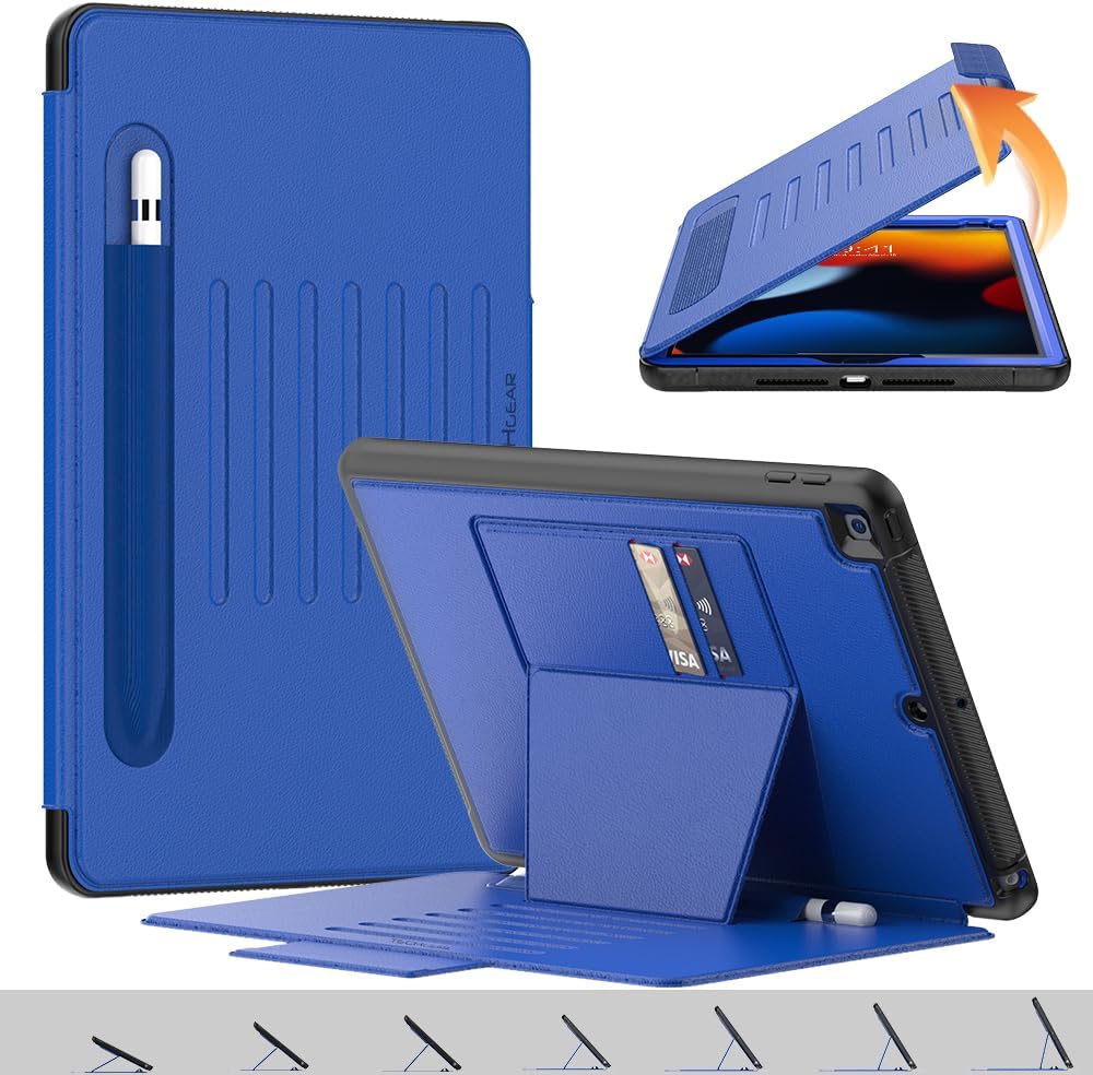 [Enduro Case] Tough Strong Magnetic & Flip Case [Auto Sleep/Wake] Cover with Multi-Angle Stand & Card Slot For Apple iPad 10.2" 2021-2019 9th-7th Gen