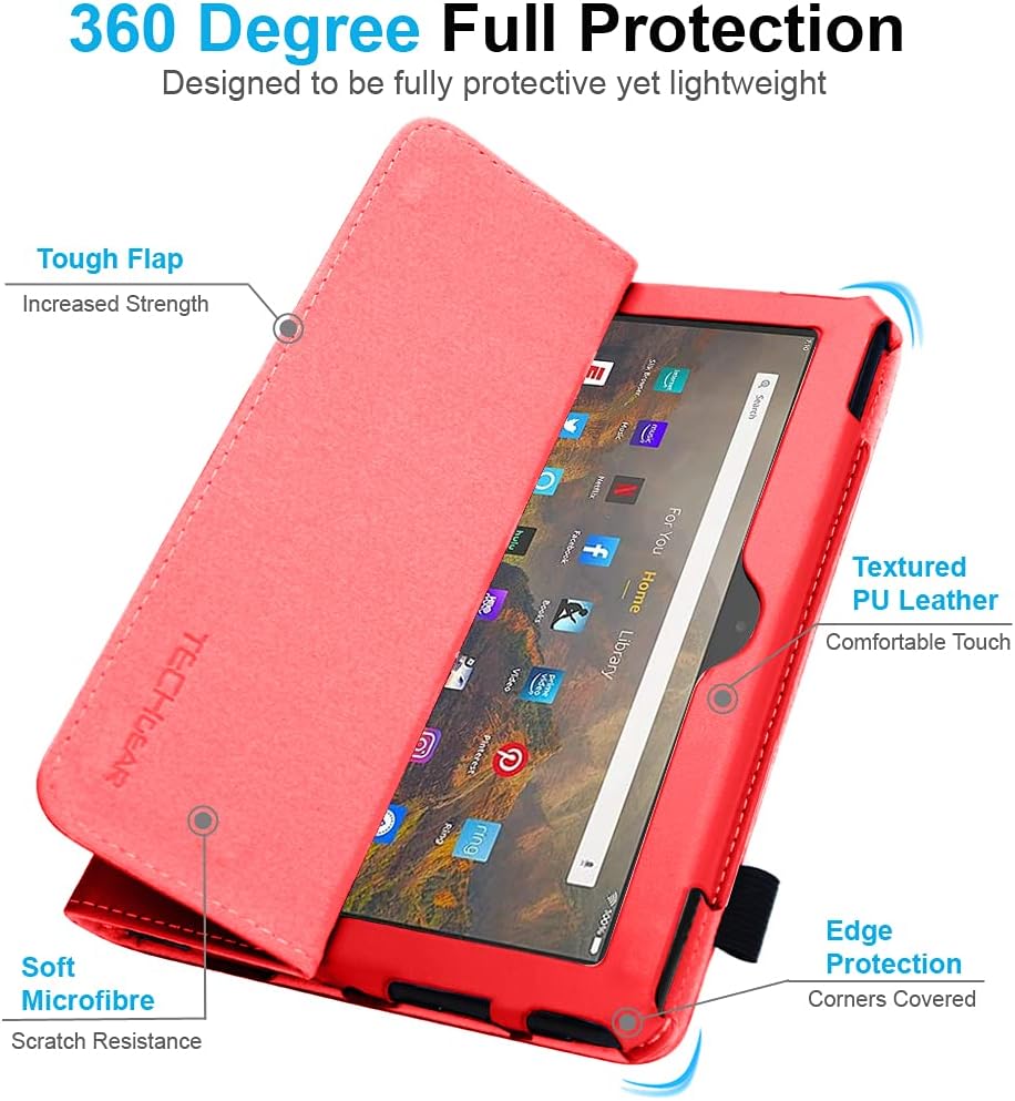 [Folio Case] Smart Cover Stand with Auto Sleep/Wake & Hand Strap for Amazon Fire Max 11" 2023 / 13th Generation