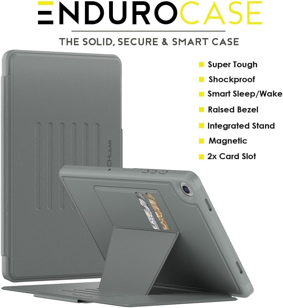 [Enduro Case] Tough Strong Magnetic & Flip Case [Auto Sleep/Wake] Cover with Multi-Angle Stand & Card Slot For Samsung Tab A9 Plus 11" (SM-X210/X215)