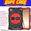 [SUPE Case] Tough Shockproof Fun Case with 360 Rotating Stand, Hand & Shoulder Strap for Samsung Galaxy Tab A9 8.7" (SM-X110 / SM-X115)