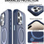 Premium Liquid Silicone Shockproof Anti-Scratch Magnetic Kickstand Case, Soft Microfibre Lining, Compatible with MagSafe Case for iPhone 15 Pro 6.1"