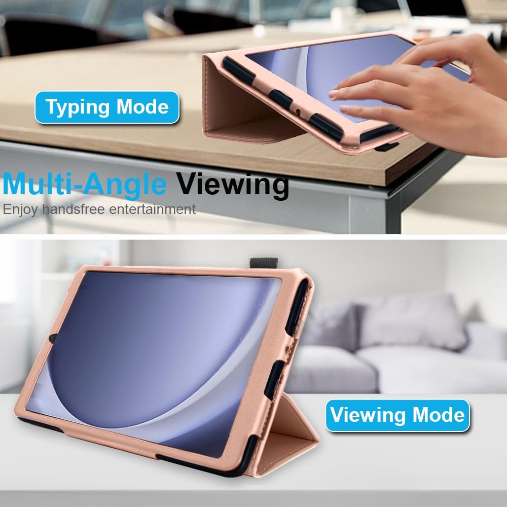 [Folio Case] Smart Cover Stand with Auto Sleep/Wake & Hand Strap for Samsung Galaxy Tab A9 Plus 11" (SM-X210 / SM-X215)