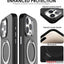 Premium Liquid Silicone Shockproof Anti-Scratch Magnetic Kickstand Case, Soft Microfibre Lining, Compatible with MagSafe Case for iPhone 15 Pro 6.1"