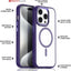 iPhone 15 Pro Max Tough MagSafe Case [Magnetic Fusion] Premium Tough Rugged Protective Case Slim Heavy Duty Protection with Clear Back
