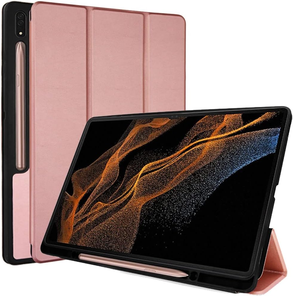 [Smart Case] Slim Stand Cover with Auto Sleep/Wake for Samsung Galaxy Tab S9 Ultra (SM-X910, SM-X916 Series)