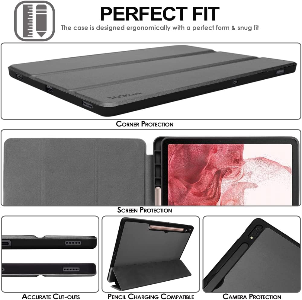 [Smart Case] Slim Stand Cover with Auto Sleep/Wake for Samsung Galaxy Tab S9 Plus 12.4" (SM-X810, SM-X816 Series)