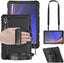 [UTILITY Case] Full Body Shockproof Case with Stand, Hand & Shoulder Strap for Samsung Galaxy Tab S9 Ultra (SM-X910, SM-X916 Series)