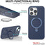 Premium Liquid Silicone Shockproof Anti-Scratch Magnetic Kickstand Case, Soft Microfibre Lining, Compatible with MagSafe Case for iPhone 15 Pro 6.1"