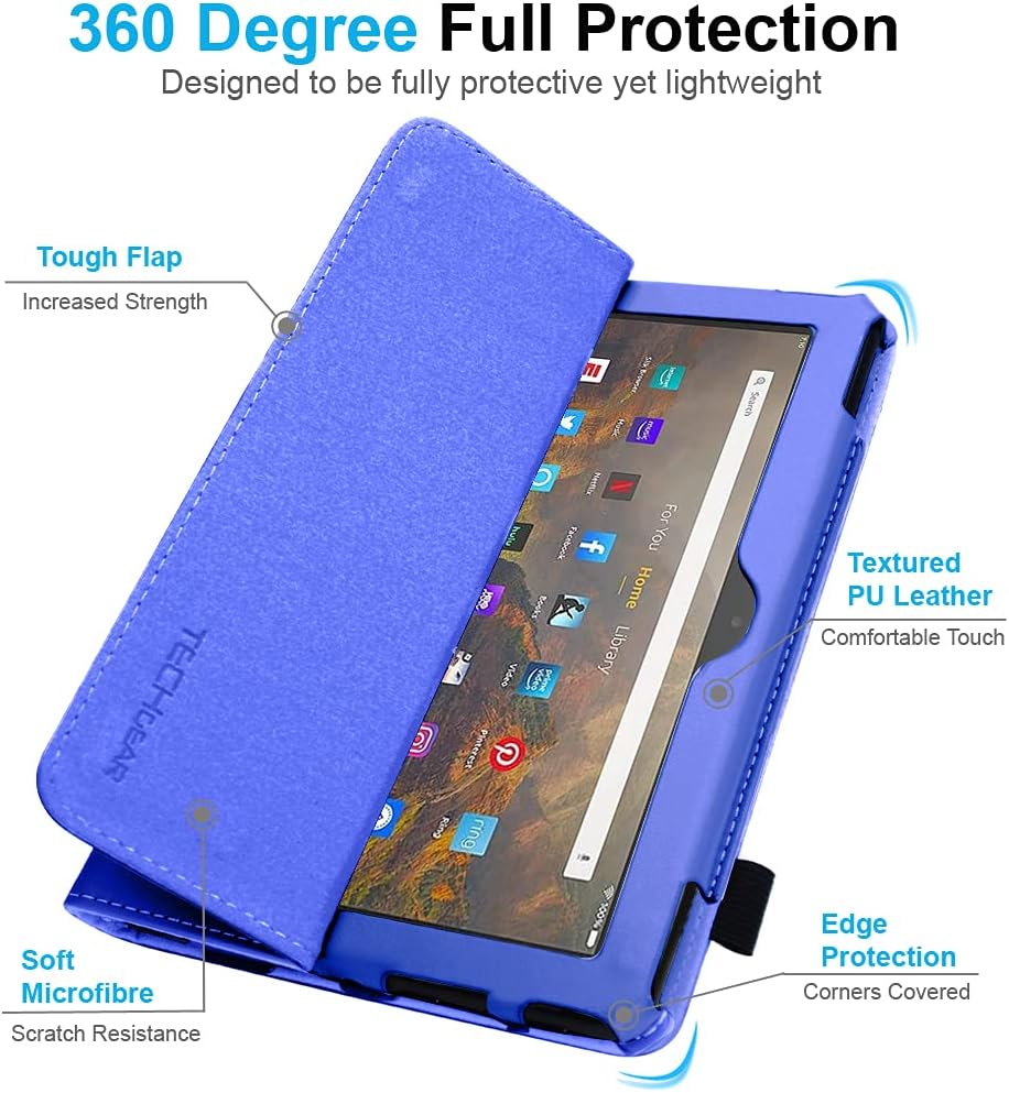 [Folio Case] Smart Cover Stand with Auto Sleep/Wake & Hand Strap for Amazon Fire Max 11" 2023 / 13th Generation
