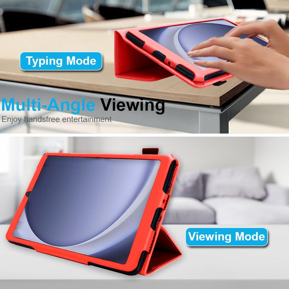 [Folio Case] Smart Cover Stand with Auto Sleep/Wake & Hand Strap for Samsung Galaxy Tab A9 Plus 11" (SM-X210 / SM-X215)