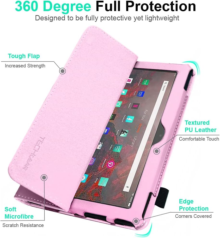 [Folio Case] Smart Cover Stand with Auto Sleep/Wake & Hand Strap for Amazon Fire Max 11" 2023 / 13th Generation