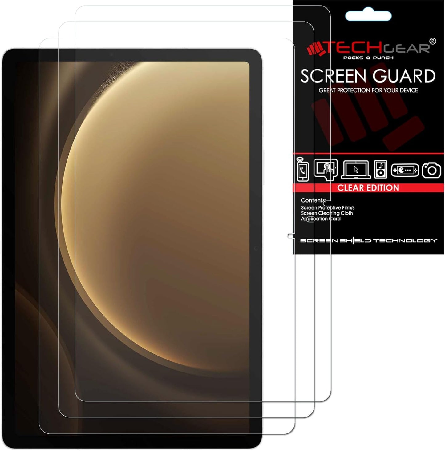Samsung Galaxy Tab S9 FE Plus 12.4" (SM-X610 / SM-X616) Clear Film Screen Protectors