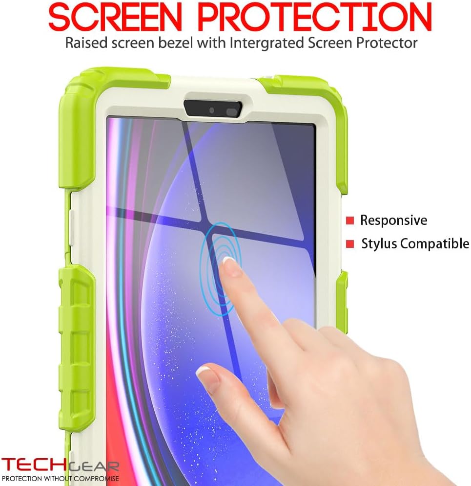 [ArmourSHIELD Case] Full Body Tough Rugged Case with Folding Stand & Screen Protector For Samsung Galaxy Tab A9 8.7" (SM-X110 / SM-X115)