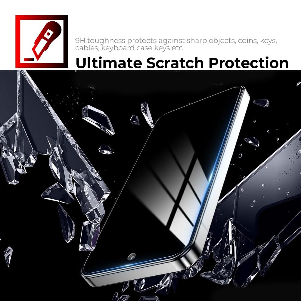 IPhone 16 Pro Max Anti Spy, Privacy Full Coverage 3D Tempered Glass Screen Protectors