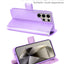 [Wallet Case] Protective Cover with Cash & Card Holder, Stand and Wrist Strap For Samsung Galaxy S24 Ultra